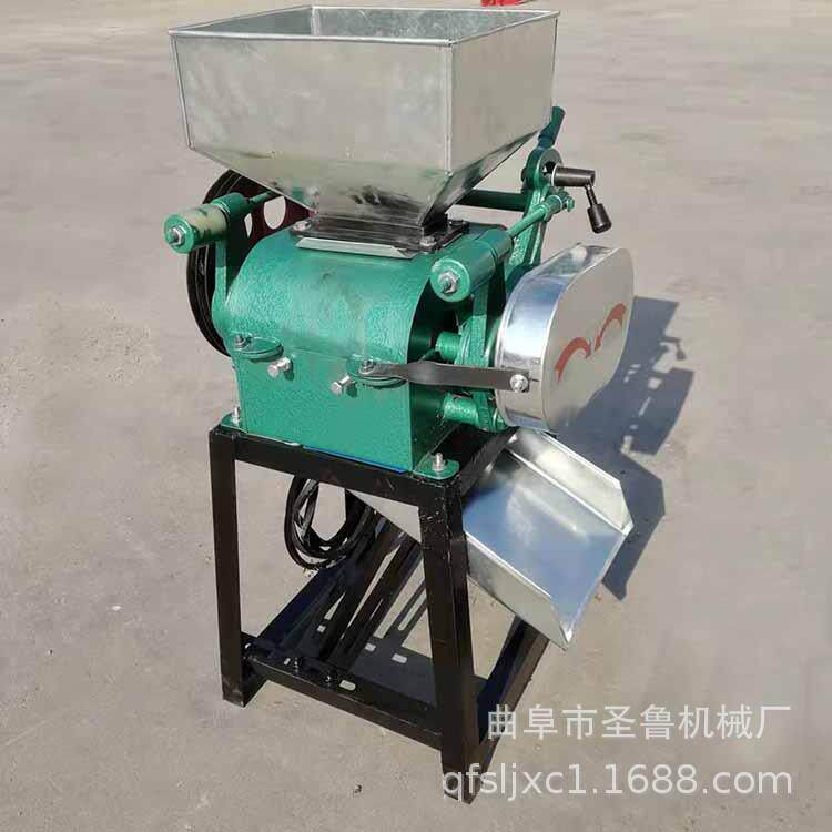 核桃破碎机 电动小型豆子挤扁PQO机 小拉丝辊对玉米压麦片机