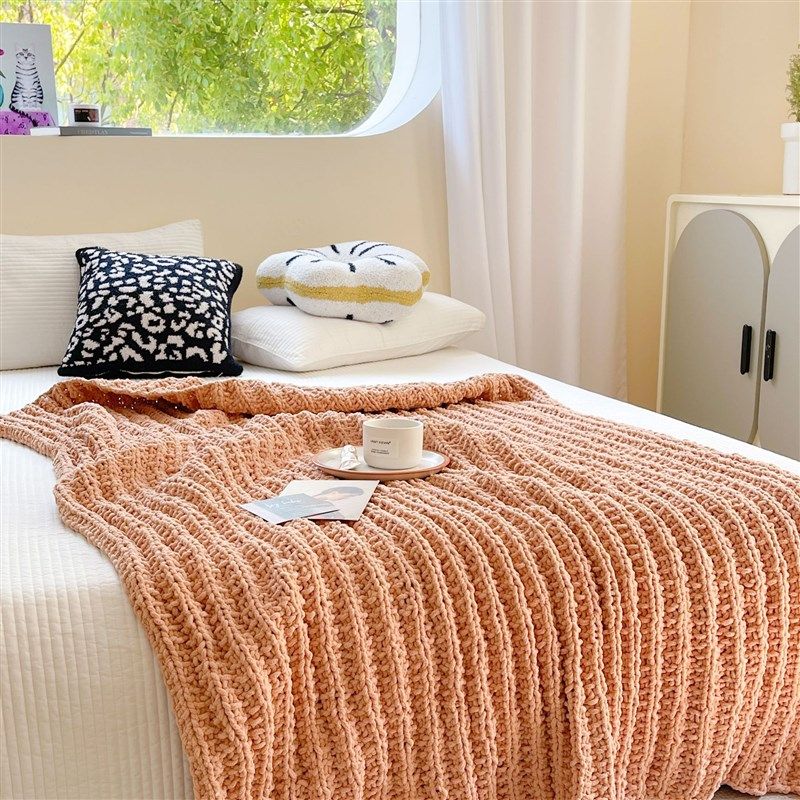新款手工纯色麻花毯沙发盖毯办公室午睡毯子休闲空调小毛毯新款手,生活电器,水暖毯/水循环加热毯,淘宝优惠券,粉丝福利购,淘宝优惠卷