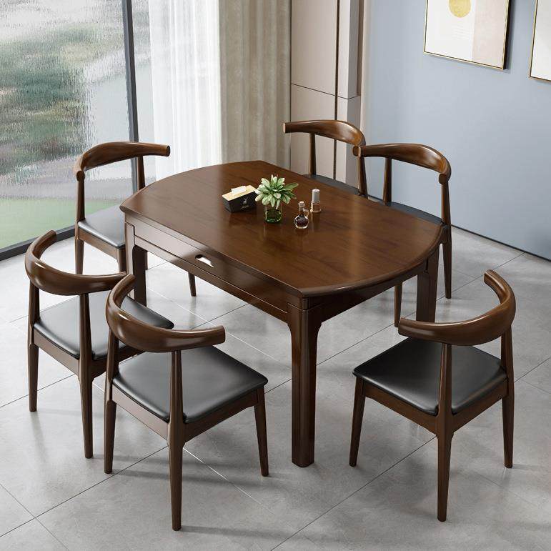 北欧餐桌椅组合可伸缩折叠饭桌全实木方圆两用餐桌家用小户型圆桌,3C数码配件,USB灯,淘宝优惠券,粉丝福利购,淘宝优惠卷