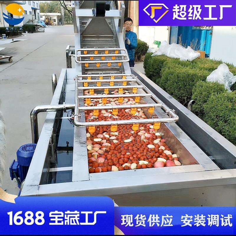 水果草莓气泡清洗机车厘子樱桃蓝莓清洗设备枇杷果洗果机