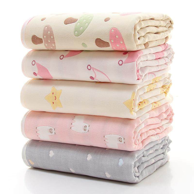 6层纱布浴巾120*150cm幼儿园盖毯儿童被宝宝六层棉毛巾被