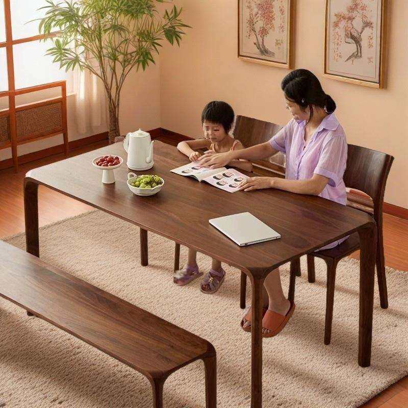 北美餐桌纯实木长方形简约饭桌家用原木桌子榫卯书桌现代茶桌,3C数码配件,USB灯,淘宝优惠券,粉丝福利购,淘宝优惠卷