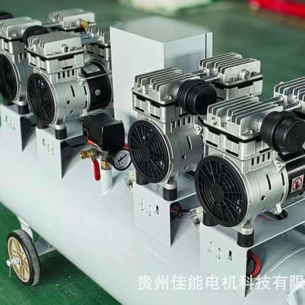 锦穗科技3000W-110L空压机无油静音小型气泵小型空压机750W*4