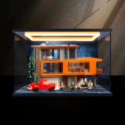 亚克力回灯收纳盒适用21354IDEAS系列暮光之城卡伦之家积木模型