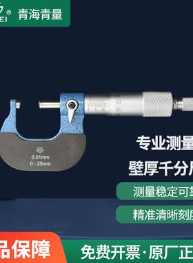 青量壁厚千分尺0-250.01镶合金螺旋测微仪器分厘卡工业级高精度