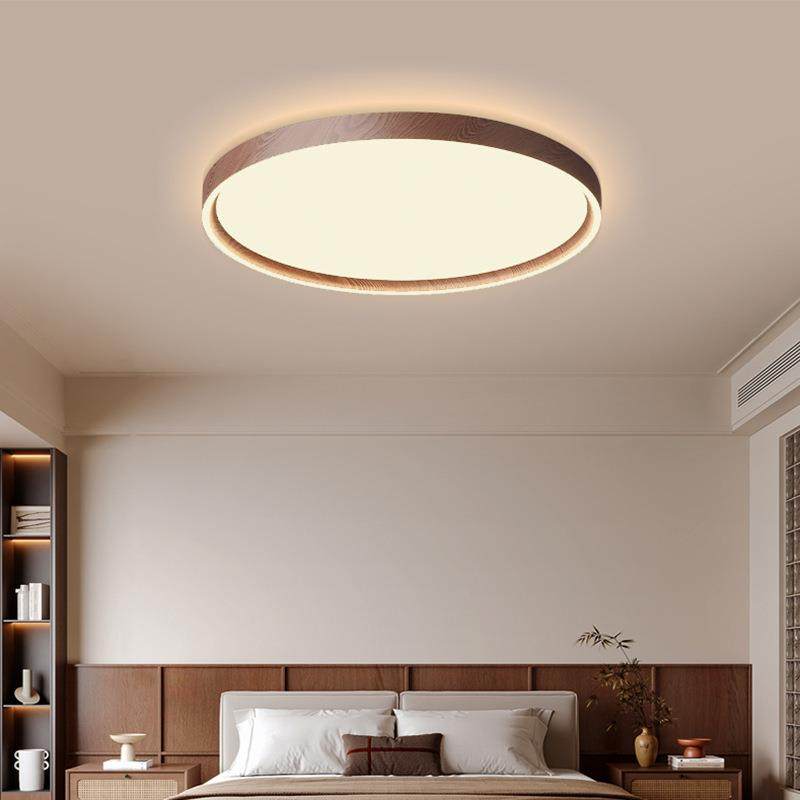 中式吸顶灯胡桃木客厅灯主灯卧室奶油风高级全光谱护眼圆形吸顶灯,3C数码配件,USB灯,淘宝优惠券,粉丝福利购,淘宝优惠卷