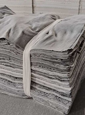 灰色擦机布碎布头机修擦油布工业抹布吸油吸水不掉毛纯色全棉厂家