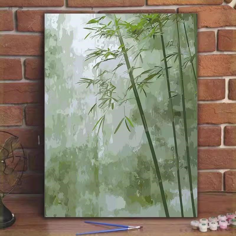 花卉数字油画diy填色风景治愈系高级感客厅装饰画手工涂色丙烯画