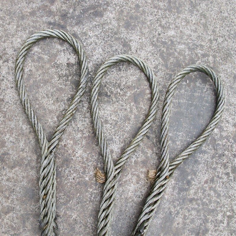 14厘/16/18/20/22mm手工插编起重软油钢丝吊索油光面FC麻芯编头绳