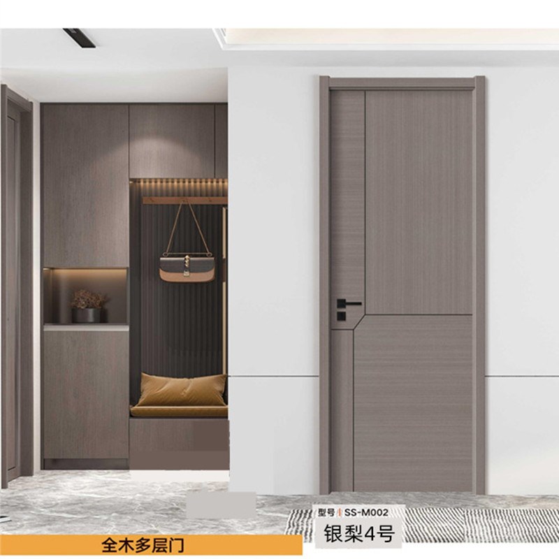 家用全实木房门套装门现代简约卧室门隔音环保健康免漆烤漆工厂