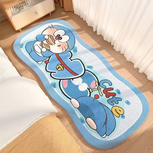 加厚仿羊绒可爱卡通男孩女孩房间卧室床边柔软地毯可坐可睡可擦洗