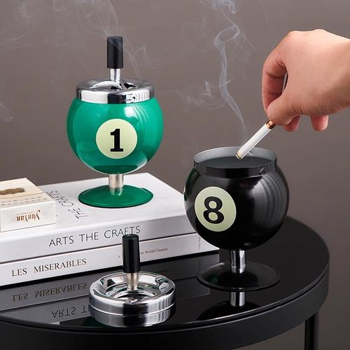 创意烟灰缸带盖防飞灰个性潮流家用客厅设计感茶几桌面烟缸送男友