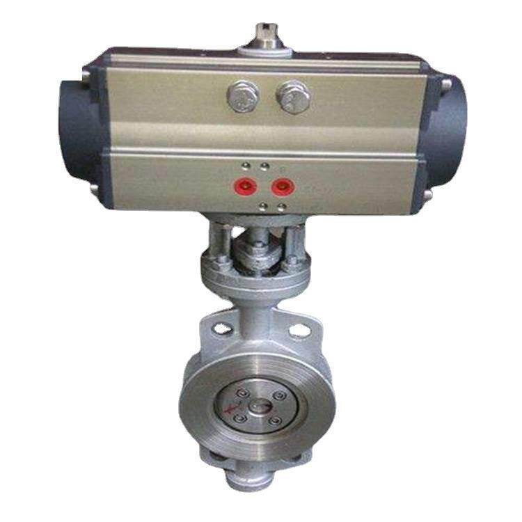 DT673H气动对夹式弹性金属硬密封蝶阀高品质对夹式金属硬密封蝶