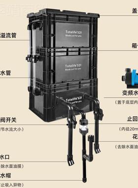 缸内水泵黑色置工业风周箱鱼鱼池过滤器转阳台养鱼龟缸滴流垒9753