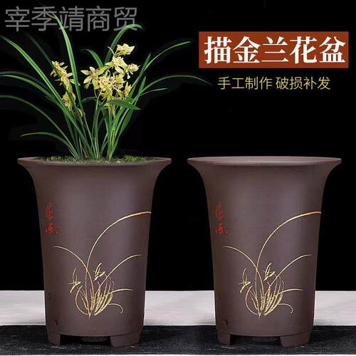 20款兰花盆DRP兰花盆多肉花盆紫5砂花盆2绿花盆萝君子兰盆室内养