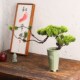 古风仿真绿植盆景迎客松红枫仿真玄关茶室茶空间酒店装 饰品