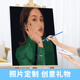 数字油画定制手工照片填色治愈油画手绘油彩画填充装 饰画
