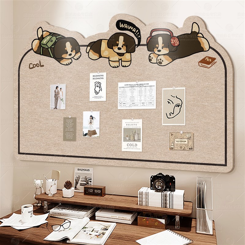 毛毡板毛毡墙贴照片墙背景板毛粘板DIY装饰卡通拍立得照片展示墙