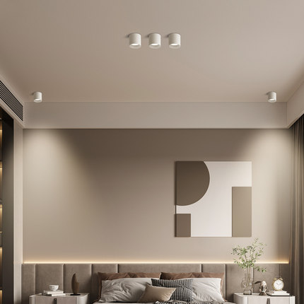 led明装筒灯寸寸寸吸顶款圆筒灯深杯防眩筒店铺商用无灯