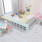 软包围栏售楼部店娱乐区沙发儿童活动室软体防护栏长凳