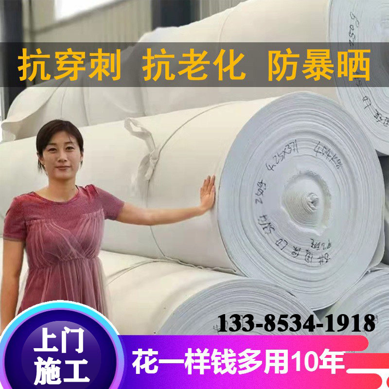 复合土工膜两布一膜防水土工布防渗黑膜沼气池水池水库鱼塘防渗膜图片