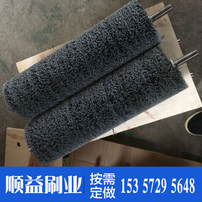 厂家尼龙丝毛刷辊滚筒刷 洗毛刷辊 除尘扫毛刷螺旋毛刷