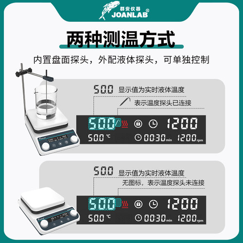 恒温磁力搅拌器加热控温数显高温搅拌台小型电动电磁搅拌机实验室