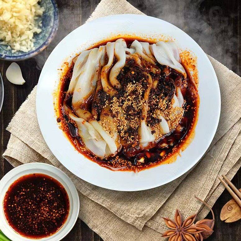 【刘丞相】陕西特产正宗宽热米皮凉拌速食非油炸330g*6袋低脂低糖