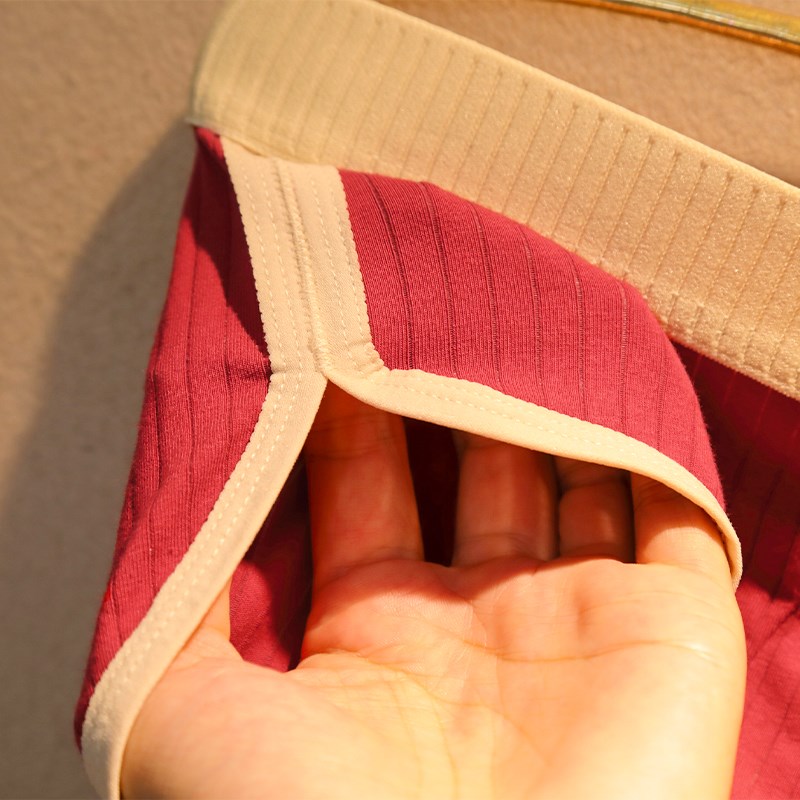 男士内裤三角红短裤男生本命年红色裤头男款纯棉中低腰性感三角裤