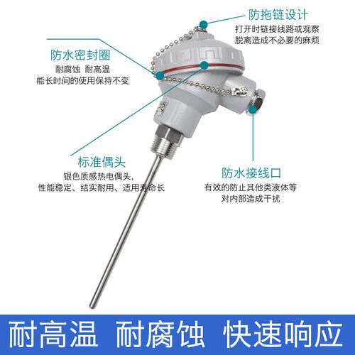 WZP-231装配铂热电阻pt100温度传感器 铠装热电偶 K型 温度变送器