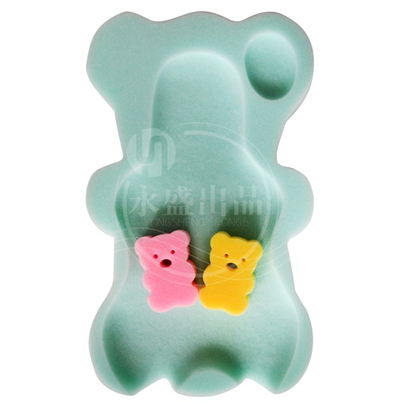 宝宝沐浴盆浴兜母婴店家庭升级版超柔软婴儿洗澡海绵防滑沐浴垫