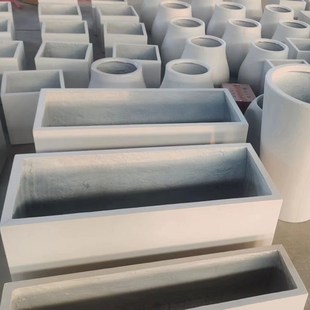 长方形加高水泥花盆马槽花箱北欧简约花箱庭院户外种植箱花槽条状