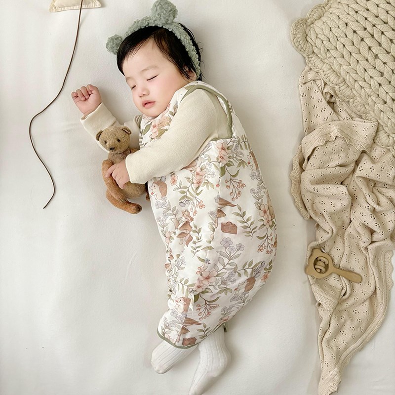 软绵绵!冬季夹棉儿童睡袋!竹棉夹棉背心婴儿宝宝加厚保暖防踢被