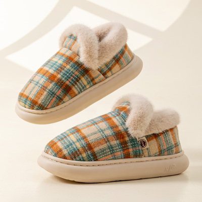 女士棉鞋冬季家居室内加绒加厚