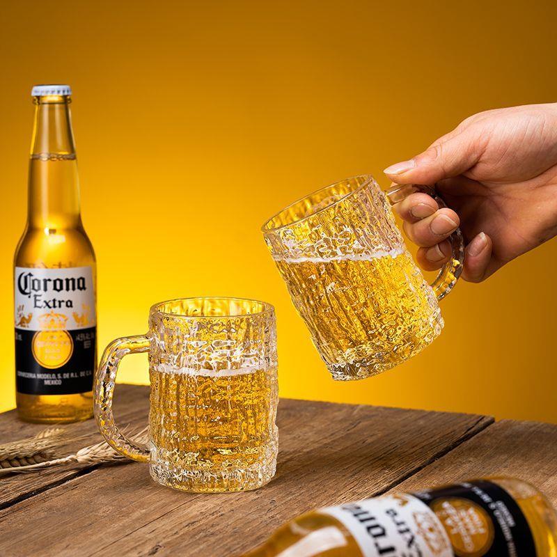 网红高档把手啤酒杯玻璃杯
