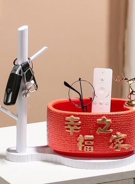 简约现代创意入户口鞋柜玄关摆件钥匙客厅桌面装饰品乔迁收纳家用