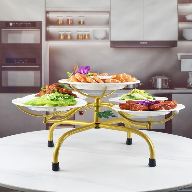 可旋转台阶式冷盘架餐桌菜