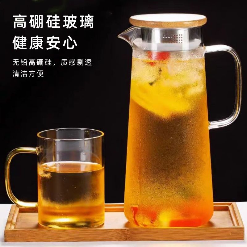 2024款泡茶壶凉水壶耐热高硼硅玻璃水壶冷水壶开水壶不炸裂耐高温