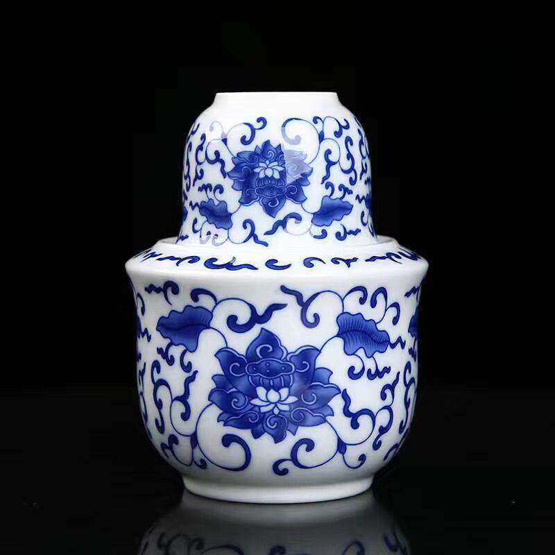 陶瓷温酒器暖酒壶家用酒具套件黄酒烫热酒器白酒中式仿古清酒杯子