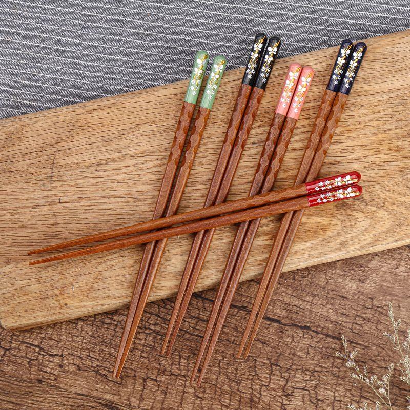 高档家用实木筷子一人一筷防滑尖头铁刀木家庭分餐不发霉品质颜值