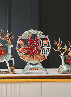 新婚结婚礼物闺蜜新人礼品新居创意摆件客厅电视柜玄关家居装饰品