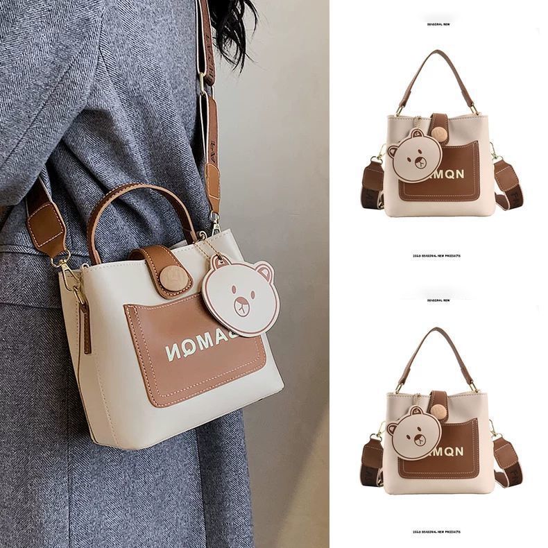 今年流行女生女式包大容量通勤春夏水桶包包女式2025新款单肩斜挎