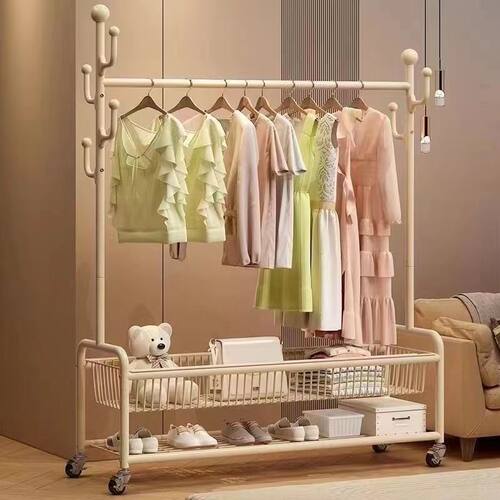衣帽架落地衣架家用移动室内卧室衣服挂衣架阳台架子晾衣架简易