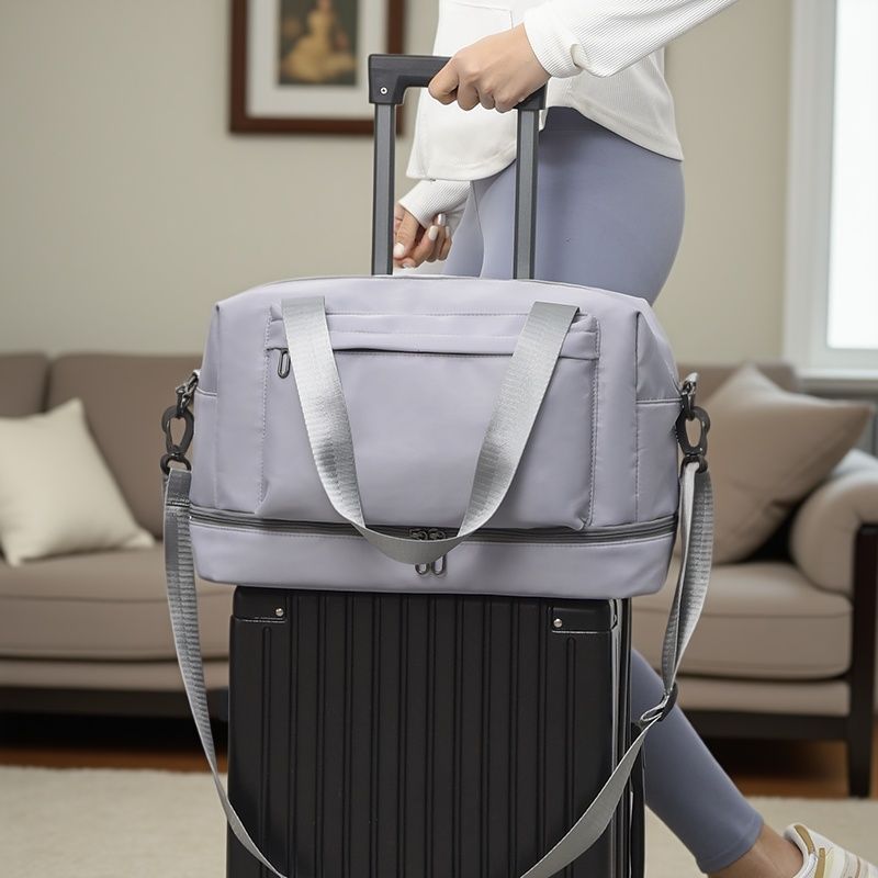 旅行包大容量干湿分离健身包带鞋仓包可套拉杆箱出差登机包行李袋