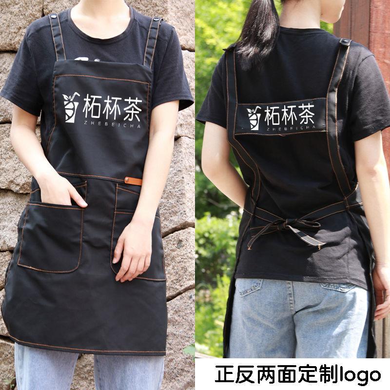北欧风帆布围裙定制logo印