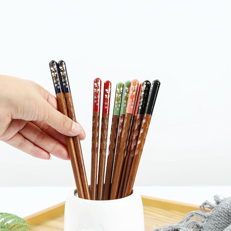 出口品质家庭原木筷子分餐