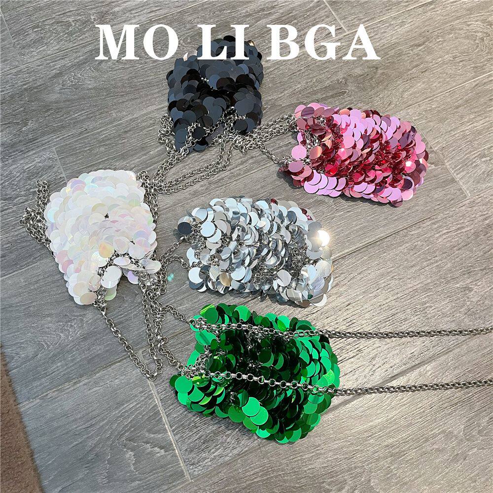 包包2023新款网红同款女包手机包链条闪亮片bling单肩斜挎包小包