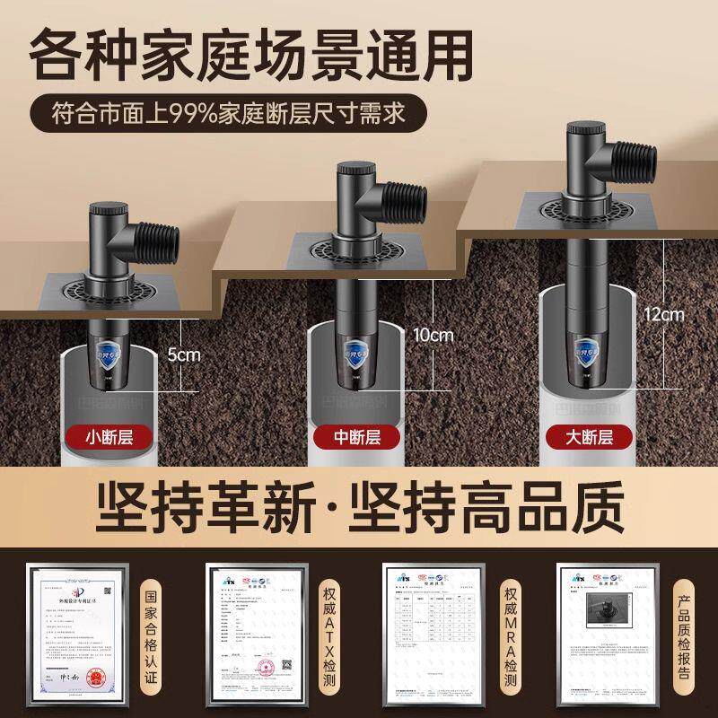 洗衣机下水管地漏接头加长断层延长管排水管二合一防臭防溢水三通