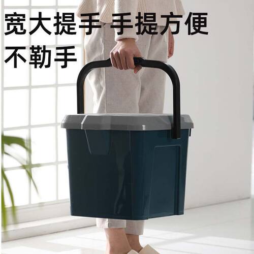 带盖水桶大容量可坐钓鱼桶手提桶车用户外旅行钓鱼便携塑料水桶