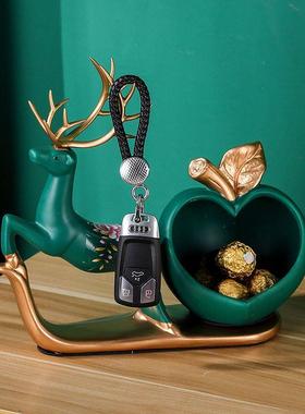 招财鹿钥匙收纳摆件入门鞋